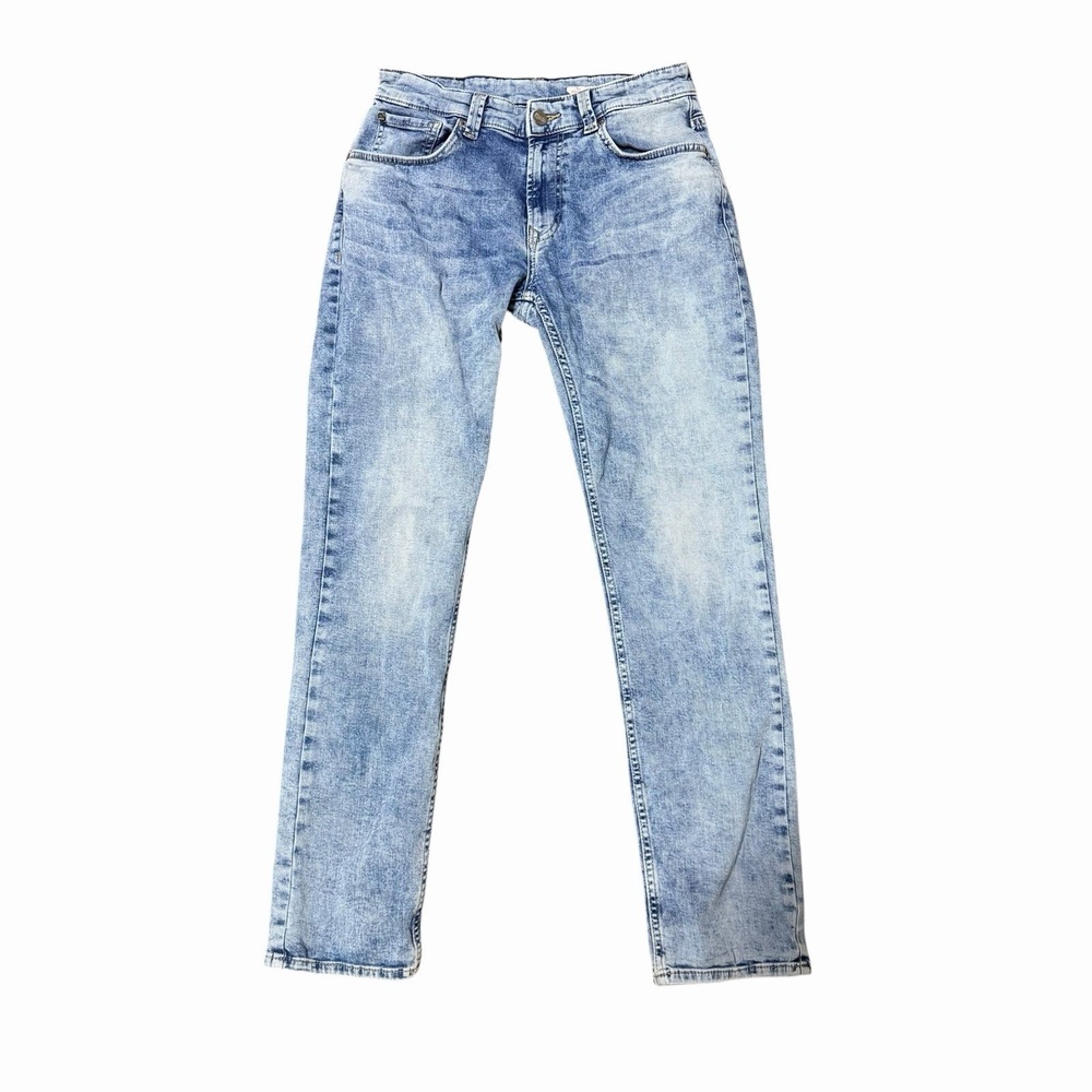 Spykar Rover W32 L32 Jeans Mens Slim Low Waist Narrow Leg Light Wash Denim